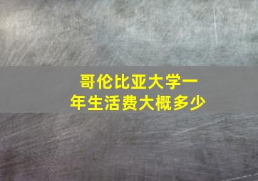 哥伦比亚大学一年生活费大概多少