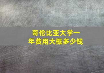 哥伦比亚大学一年费用大概多少钱