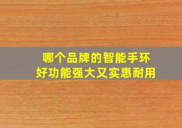 哪个品牌的智能手环好功能强大又实惠耐用