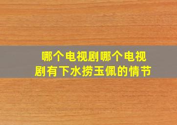 哪个电视剧哪个电视剧有下水捞玉佩的情节