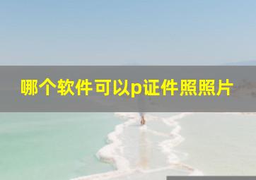 哪个软件可以p证件照照片