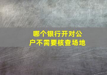 哪个银行开对公户不需要核查场地