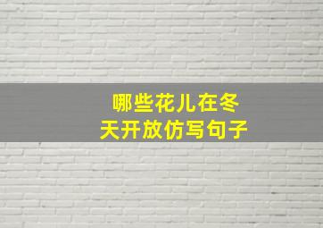 哪些花儿在冬天开放仿写句子