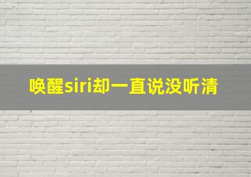 唤醒siri却一直说没听清