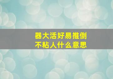 器大活好易推倒不粘人什么意思