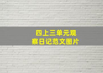 四上三单元观察日记范文图片