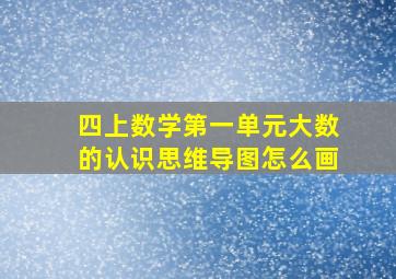 四上数学第一单元大数的认识思维导图怎么画