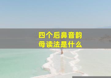 四个后鼻音韵母读法是什么