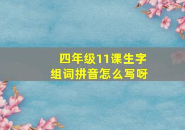 四年级11课生字组词拼音怎么写呀