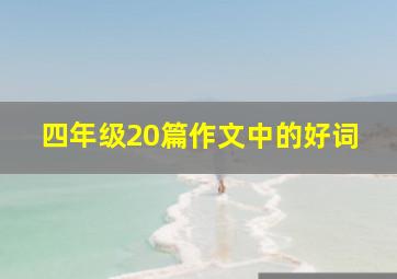 四年级20篇作文中的好词