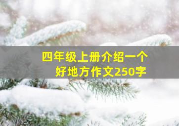 四年级上册介绍一个好地方作文250字