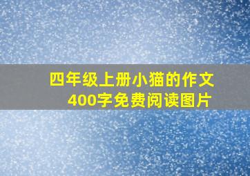 四年级上册小猫的作文400字免费阅读图片