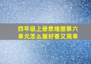 四年级上册思维图第六单元怎么画好看又简单