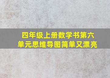 四年级上册数学书第六单元思维导图简单又漂亮