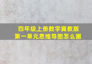 四年级上册数学冀教版第一单元思维导图怎么画