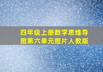 四年级上册数学思维导图第六单元图片人教版