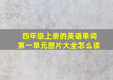 四年级上册的英语单词第一单元图片大全怎么读