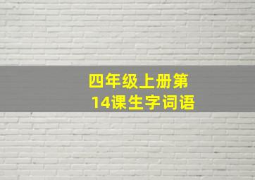 四年级上册第14课生字词语