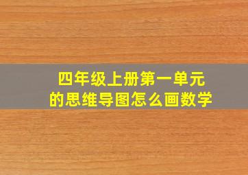 四年级上册第一单元的思维导图怎么画数学