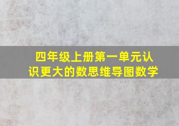 四年级上册第一单元认识更大的数思维导图数学