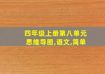 四年级上册第八单元思维导图,语文,简单