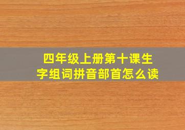 四年级上册第十课生字组词拼音部首怎么读