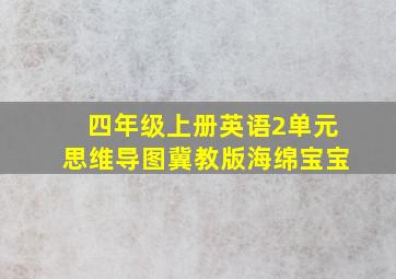 四年级上册英语2单元思维导图冀教版海绵宝宝