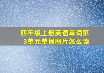 四年级上册英语单词第3单元单词图片怎么读