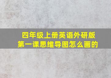 四年级上册英语外研版第一课思维导图怎么画的