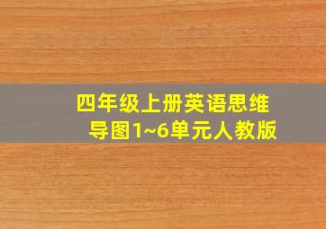 四年级上册英语思维导图1~6单元人教版