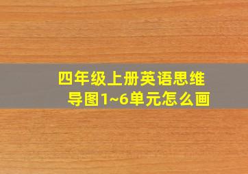 四年级上册英语思维导图1~6单元怎么画