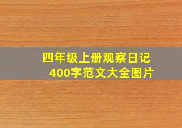 四年级上册观察日记400字范文大全图片