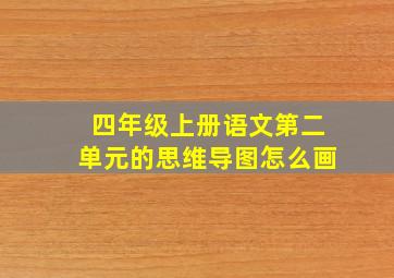 四年级上册语文第二单元的思维导图怎么画