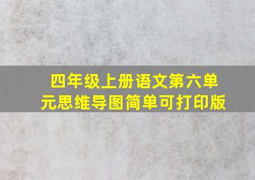 四年级上册语文第六单元思维导图简单可打印版