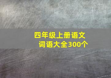 四年级上册语文词语大全300个