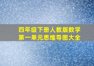 四年级下册人教版数学第一单元思维导图大全