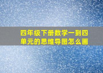 四年级下册数学一到四单元的思维导图怎么画