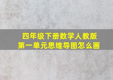 四年级下册数学人教版第一单元思维导图怎么画