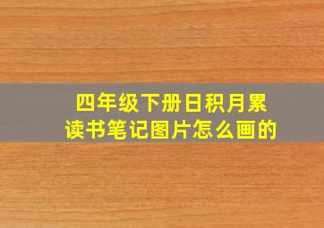 四年级下册日积月累读书笔记图片怎么画的