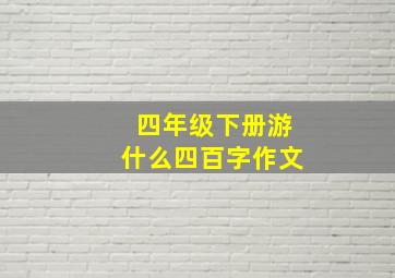 四年级下册游什么四百字作文