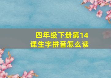 四年级下册第14课生字拼音怎么读