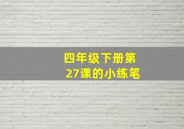 四年级下册第27课的小练笔