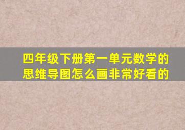 四年级下册第一单元数学的思维导图怎么画非常好看的