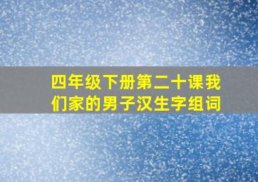 四年级下册第二十课我们家的男子汉生字组词