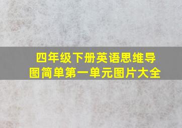 四年级下册英语思维导图简单第一单元图片大全