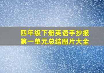 四年级下册英语手抄报第一单元总结图片大全