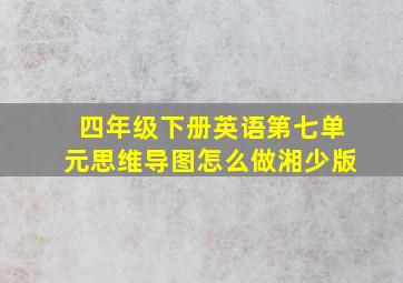 四年级下册英语第七单元思维导图怎么做湘少版