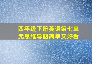 四年级下册英语第七单元思维导图简单又好看