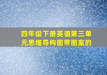 四年级下册英语第三单元思维导构图带图案的