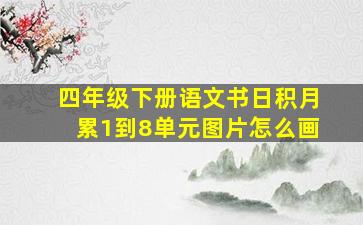 四年级下册语文书日积月累1到8单元图片怎么画